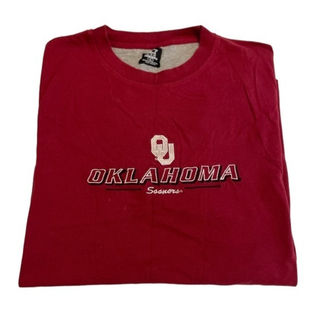 Starter Oklahoma Sooners T-Shirt Mens Large Red OU NCAA Vintage Gameday Graphic